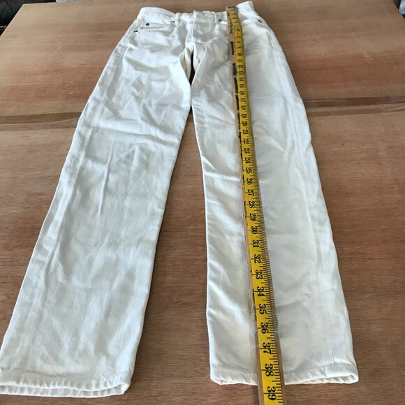 Agolde 90's Pinch Jeans Women 23 White High Rise Button Fly Stretch Preppy 17477 - Picture 5 of 13